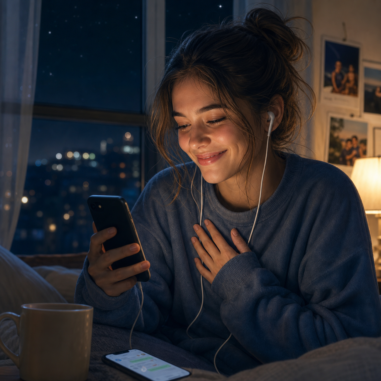 A late-night call between two people in different time zones